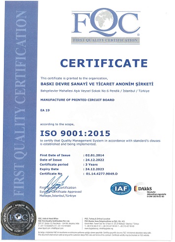 First Quality Certification