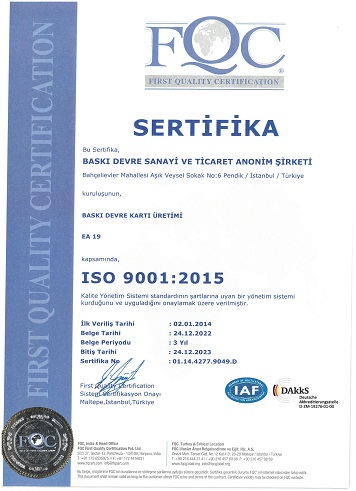 First Quality Certification